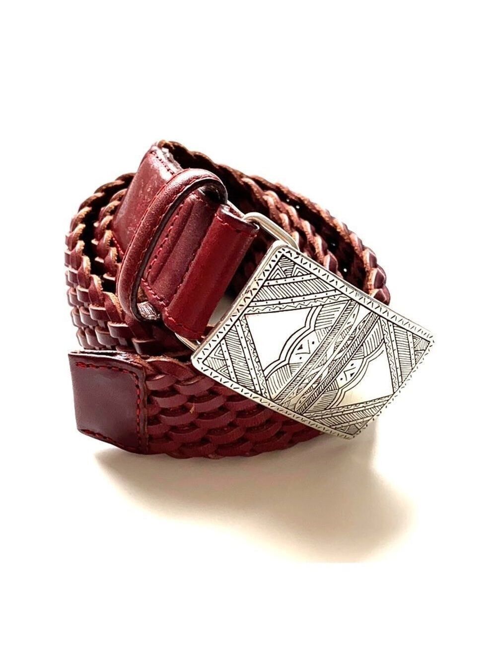 Size S/28 NEW Brighton Sophia Braided/Woven Leather Belt